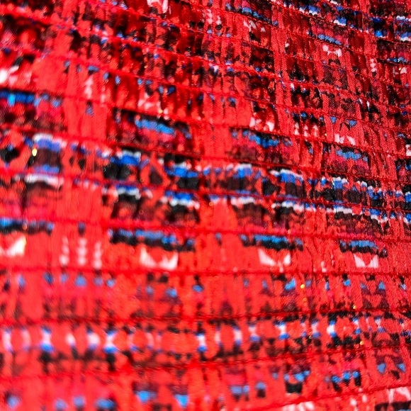 Aqua X Pendleton smocked mini skirt red medium tiered geometric lightweight - Picture 8 of 9